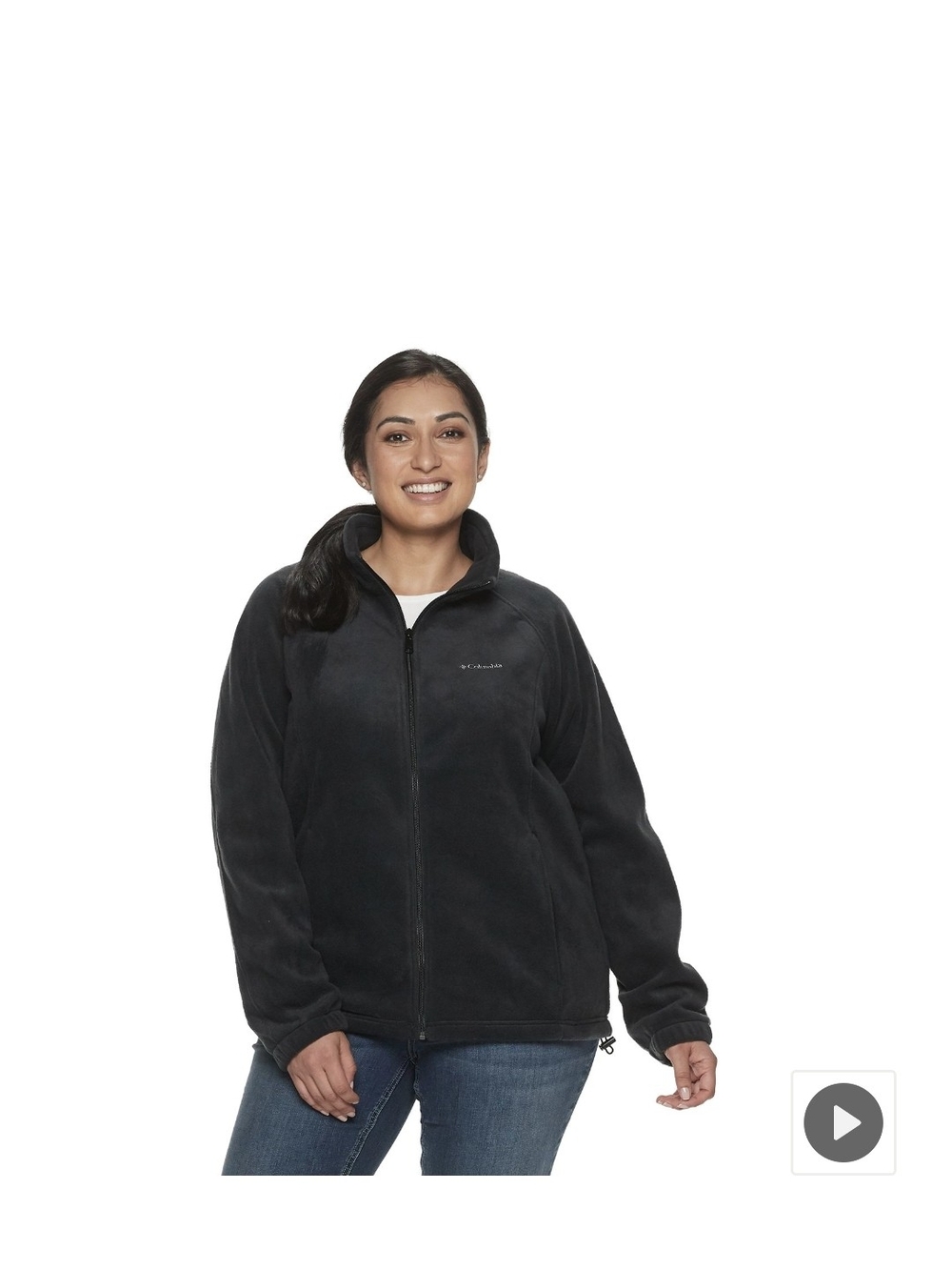 Columbia Charcoal Full-Zip Fleece Jacket